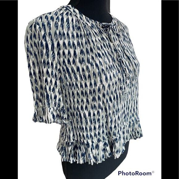 MADEWELL Sunpleat Lace-Up Top Size Small - Picture 6 of 8